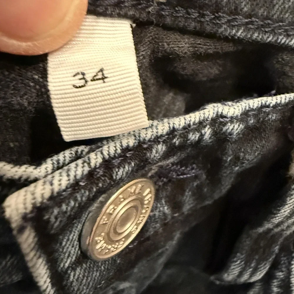 FRAME Jeans Mens 34 Blue black Organic Cotton Dark Wash L'Homme Skinny Stretch